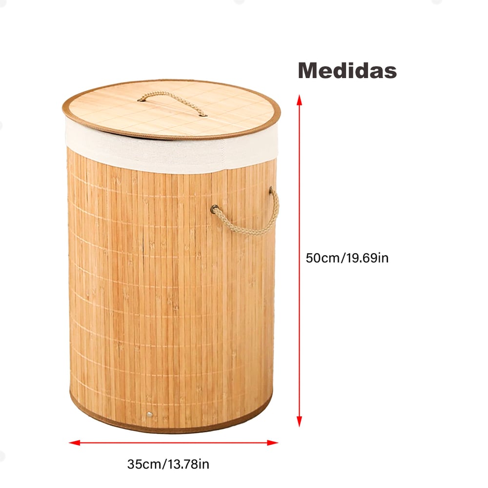 Cesto de Bambu Redondo 