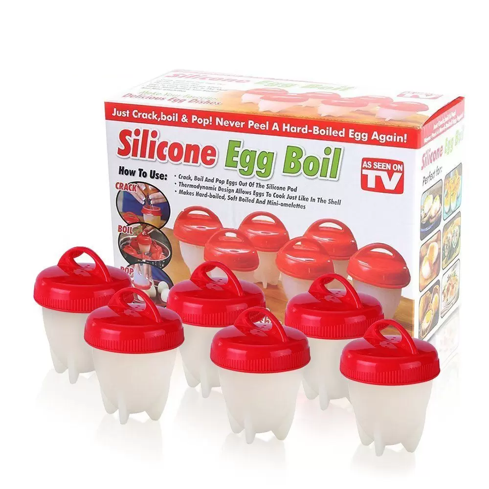 Kit 6 Formas de Silicone para Ovos Egg Boil 