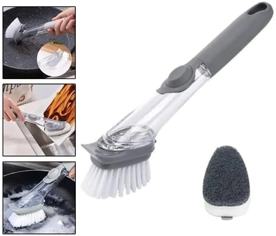 Suply São Paulo Escova de Limpeza 2 em 1Dispensador Detergente 2