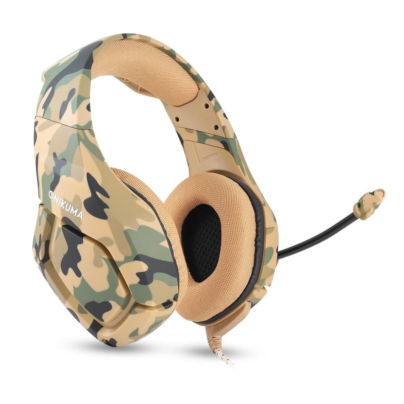 Fone de Ouvido Gamer Onikuma K1B Camuflado Amarelo