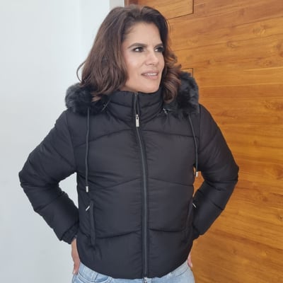 Suply São Paulo  Jaqueta Feminina Puffer Forrada Preto  5