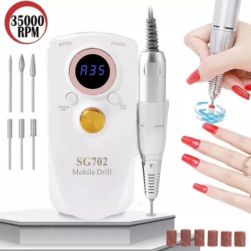 Lixadeira de Unhas Profissional Recarregável