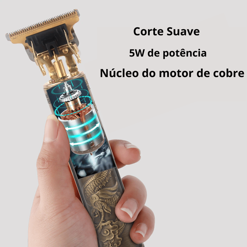 Máquina de Cortar Cabelo e Barba - Dragão