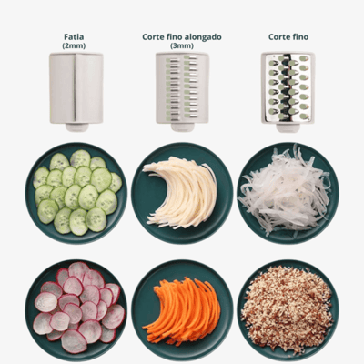 Suply São Paulo Cortador e Fatiador de Legumes Manual Lâminas 7 Suply São Paulo Cortador e Fatiador de Legumes Manual Lâminas 7
