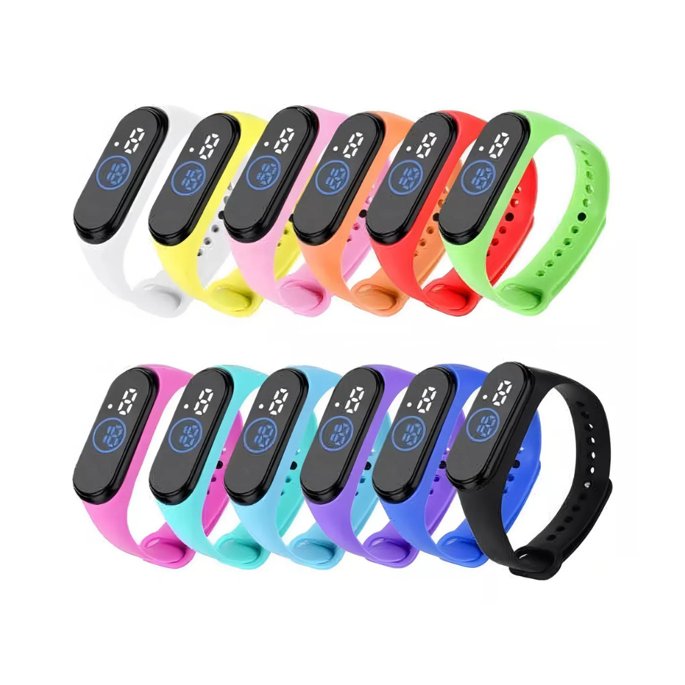 Kit 30 Relógio Digital Esportivo Led Band - Cores Sortidas