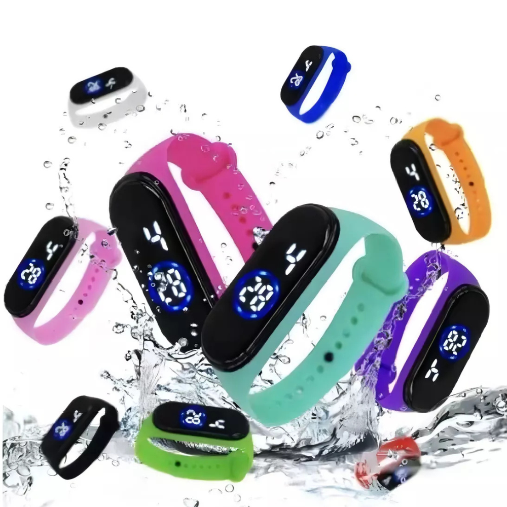 Kit 20 Relógio Digital Esportivo Led Band - Cores Sortidas