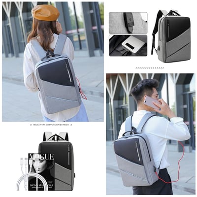 Suply São Paulo  Mochila Cinza para Notebook  2