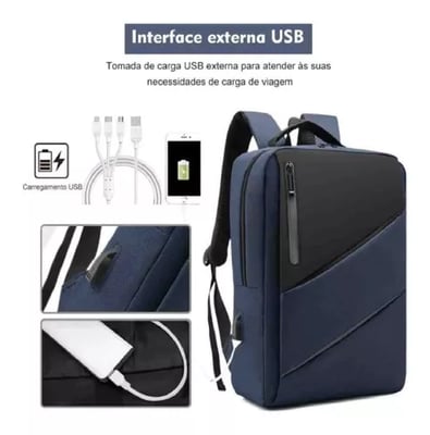 Suply São Paulo Mochila Azul para Notebook 3 Suply São Paulo Mochila Azul para Notebook 3