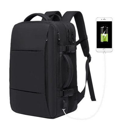 Suply São Paulo  Mochila Expansível Executiva Nylon - Preto  6