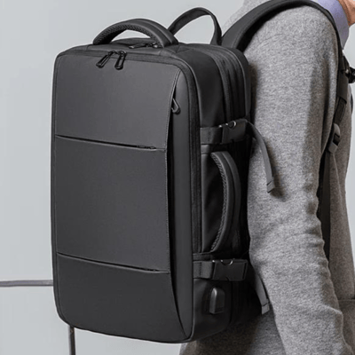 Suply São Paulo  Mochila Expansível Executiva Nylon - Preto  7