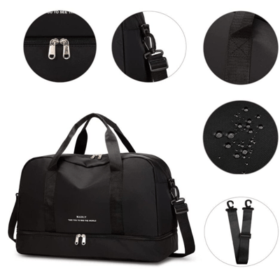 Vitrine de Fornecedores Bolsa Grande Unissex Impermeável - Preto 6 Vitrine de Fornecedores Bolsa Grande Unissex Impermeável - Preto 6