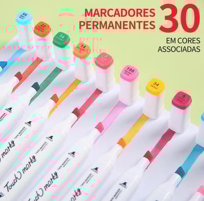 Vitrine de Fornecedores Conjunto de Canetas Marcador Permanente 5 Vitrine de Fornecedores Conjunto de Canetas Marcador Permanente 5