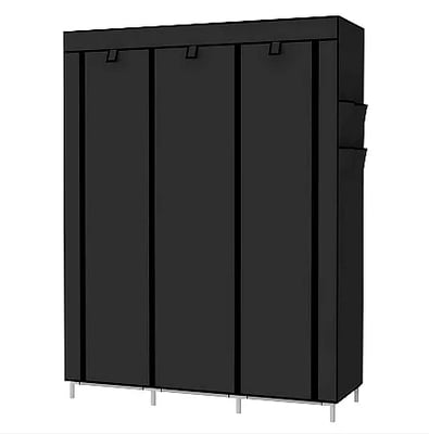 Suply São Paulo Guarda Roupa Portátil 3 Portas - Preto 4 Suply São Paulo Guarda Roupa Portátil 3 Portas - Preto 4