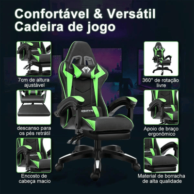 Suply São Paulo  Cadeira Gamer Phyton Fly Verde  2