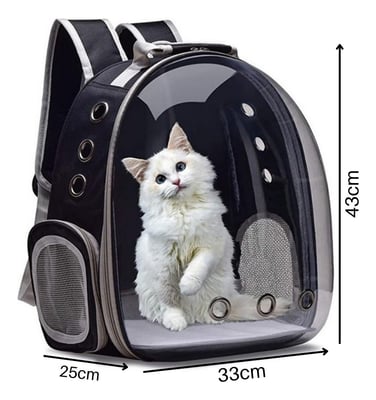 UPPERX SHOP  Mochila Pet Visão Panorâmica - Preta  8