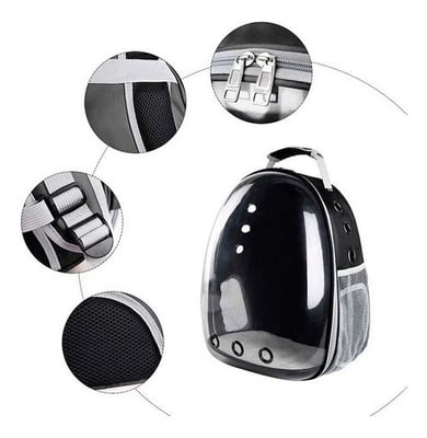 Suply São Paulo Mochila Pet Visão Panorâmica - Preta 6 Suply São Paulo Mochila Pet Visão Panorâmica - Preta 6