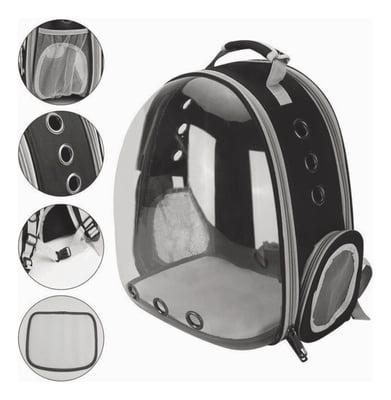 Suply São Paulo Mochila Pet Visão Panorâmica - Preta 2 Suply São Paulo Mochila Pet Visão Panorâmica - Preta 2
