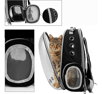 Suply São Paulo Mochila Pet Visão Panorâmica - Preta 3 Suply São Paulo Mochila Pet Visão Panorâmica - Preta 3