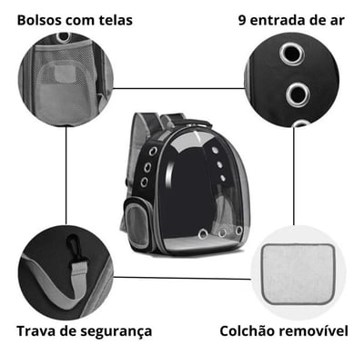 Suply São Paulo  Mochila Pet Visão Panorâmica   4