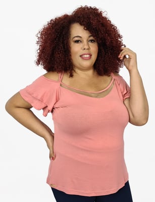 AC Market - Produtos e variedades Blusa Básic Plus Goiaba 1 AC Market - Produtos e variedades Blusa Básic Plus Goiaba 1