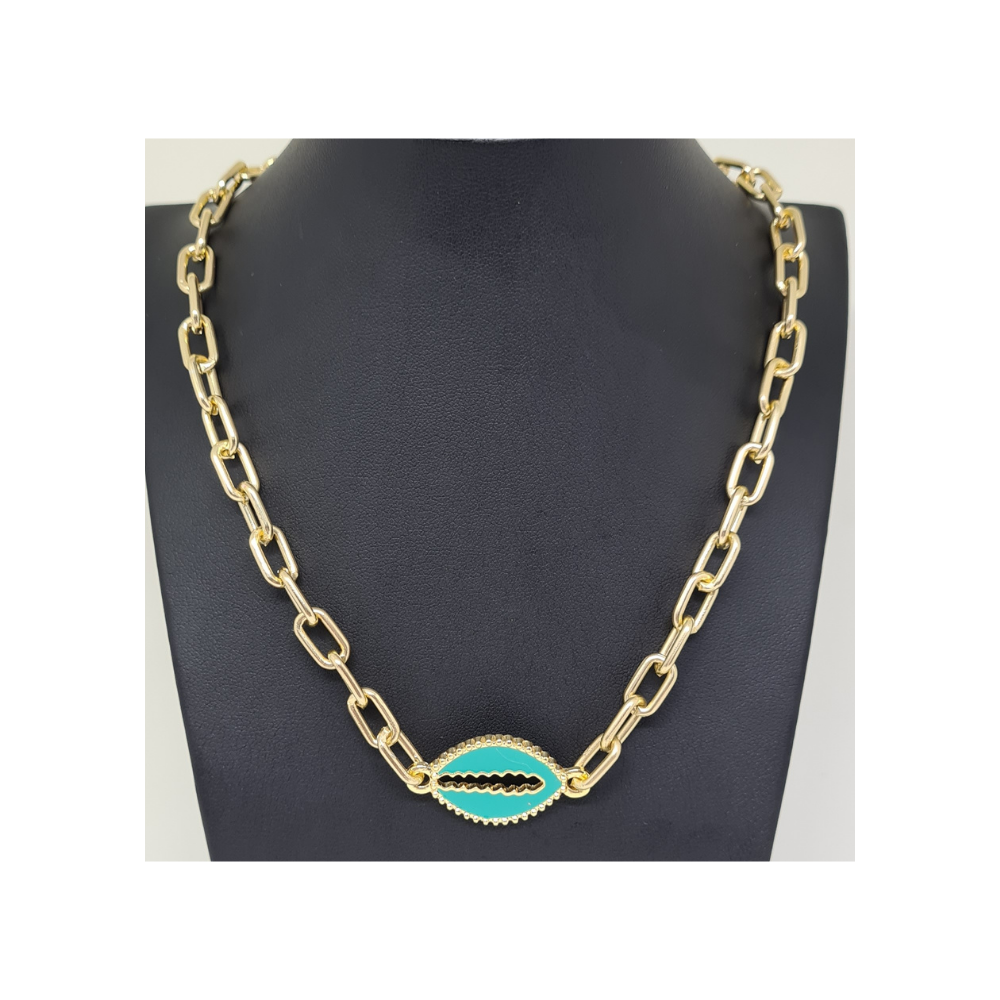 Colar Choker de Búzio Azul