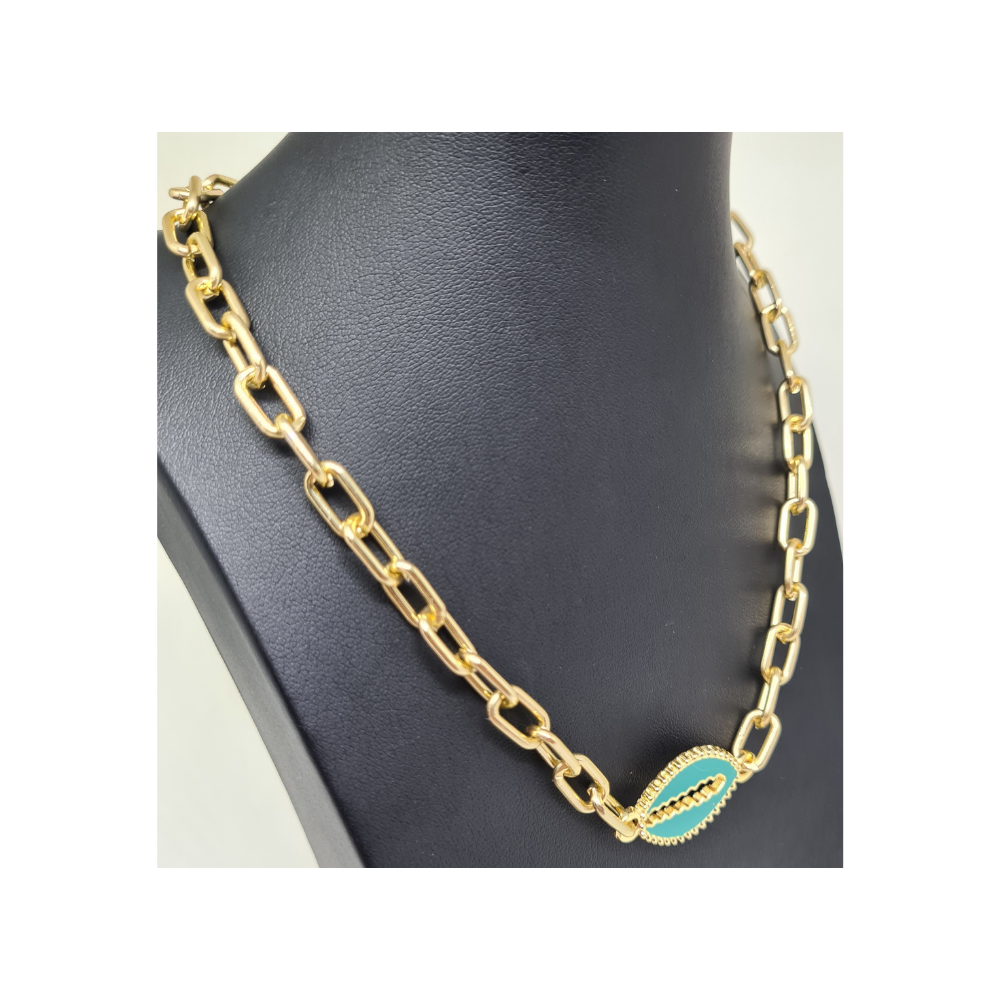 Colar Choker de Búzio Azul
