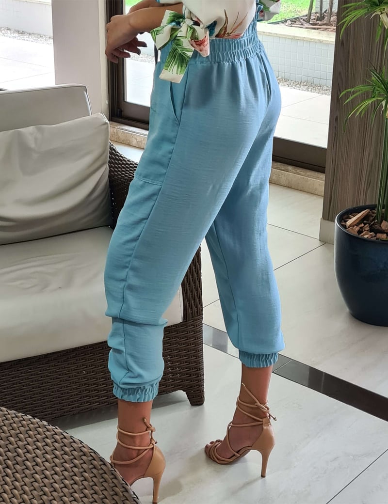 Calça Feminina Jogger Azul