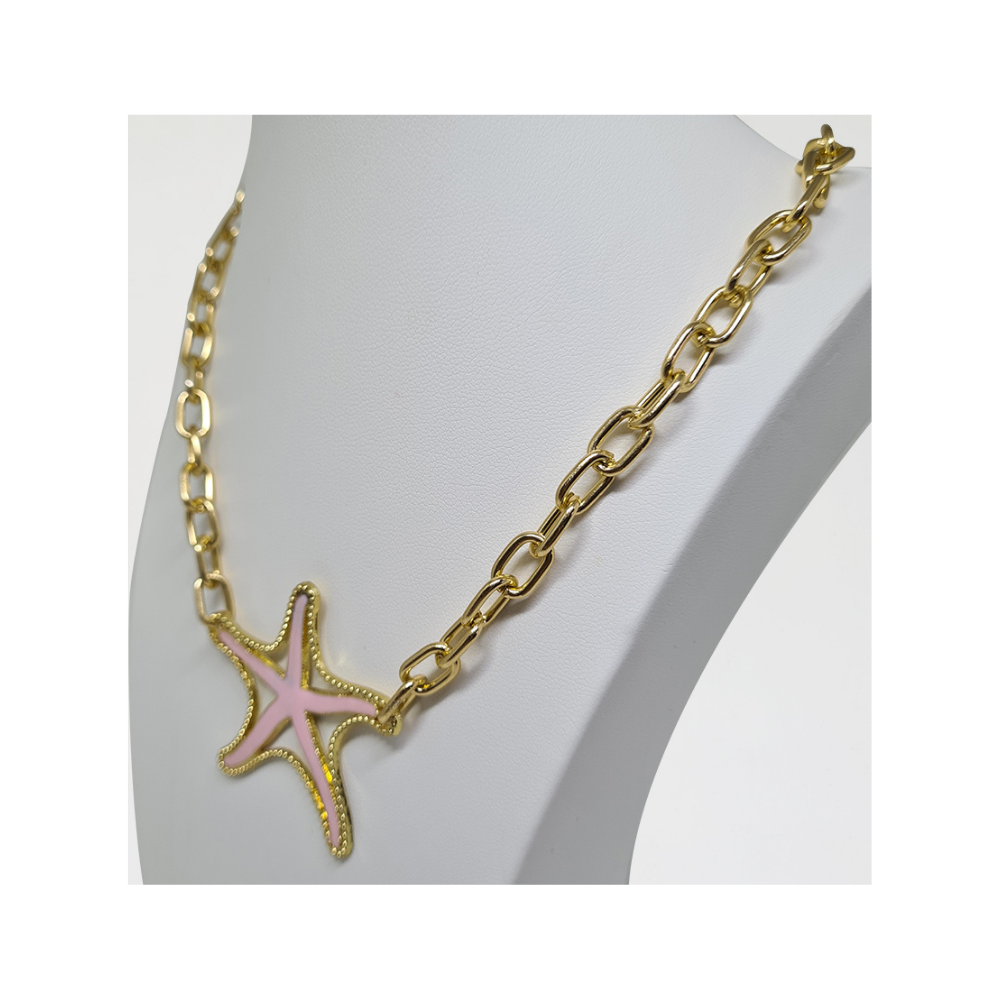 Colar Veneziana Rosa