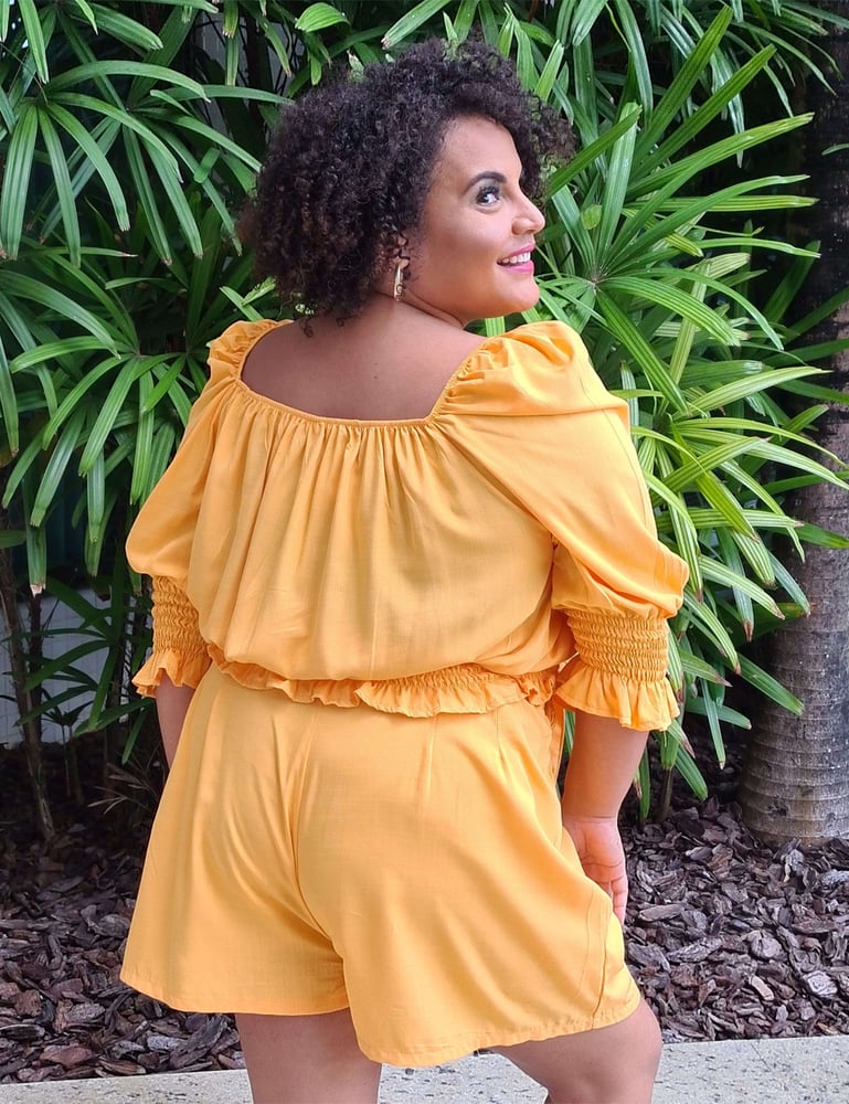 Conjunto Feminino Plus Mostarda