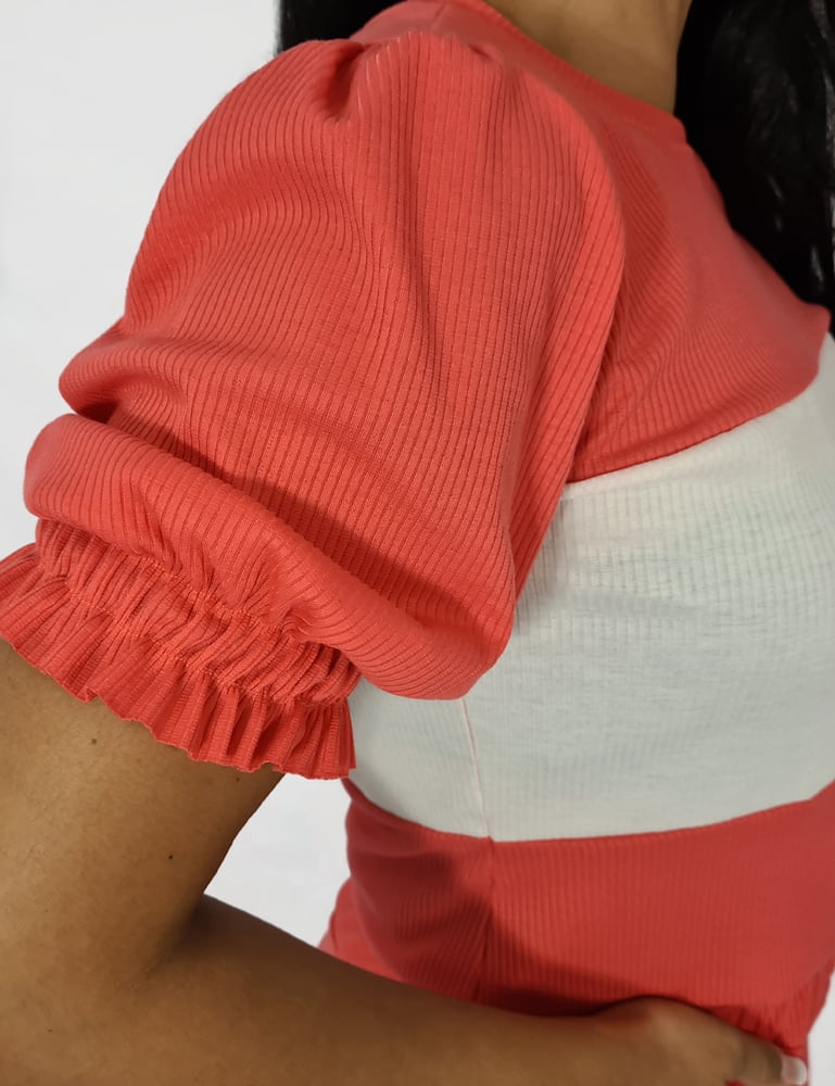 Conjunto Feminino Bicolor Salmão