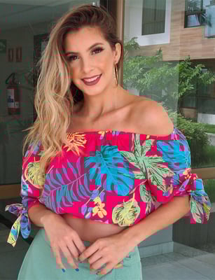 Vendaecia Cropped Rosa com Amarração nas Mangas 1 Vendaecia Cropped Rosa com Amarração nas Mangas 1