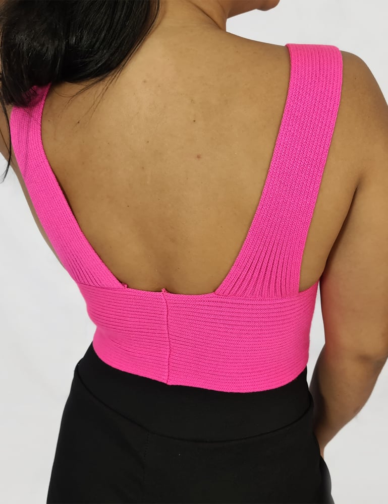 Cropped Feminino Tricô Pink