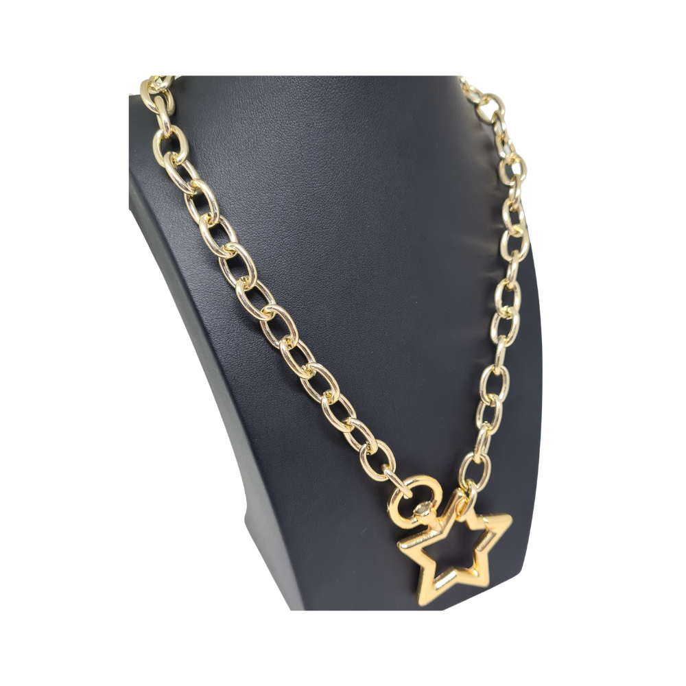 Corrente Dourada com Mosquetão de Estrela