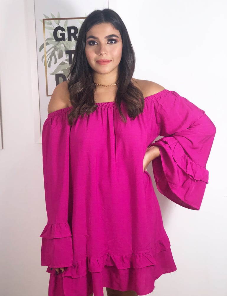 Vestido Feminino Bata Ombro a Ombro Pink