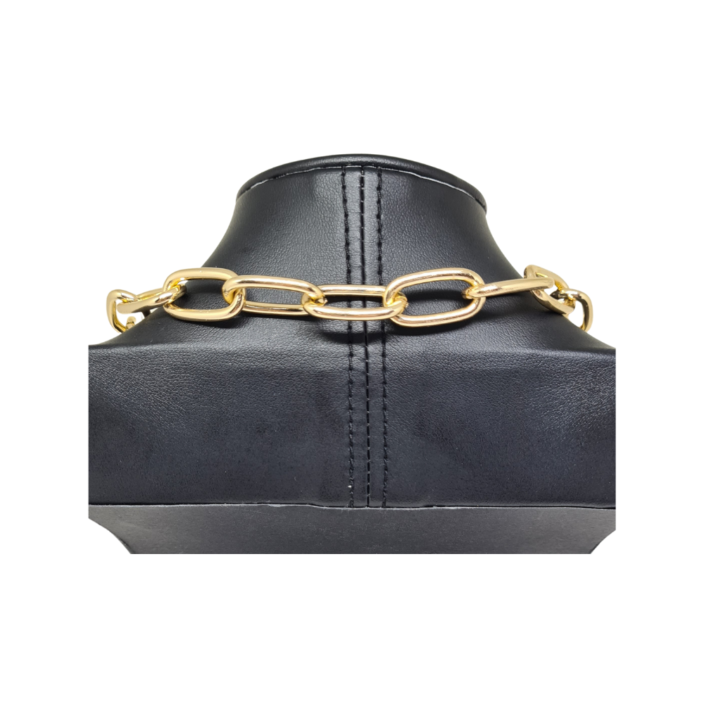 Corrente Dourada com Pingente de Coração Grande