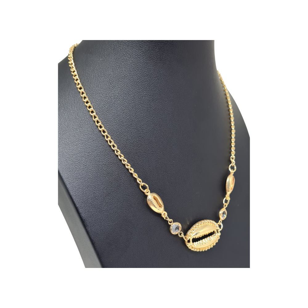 Colar Choker com Colchas Dourada