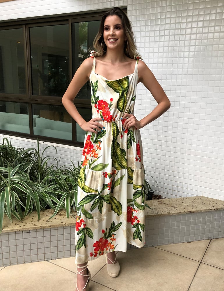 Vestido Feminino Longo 2 Marias Estampado