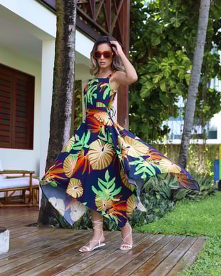 AC Market - Produtos e variedades Vestido Midi de Pontas Assimétricas 1 AC Market - Produtos e variedades Vestido Midi de Pontas Assimétricas 1