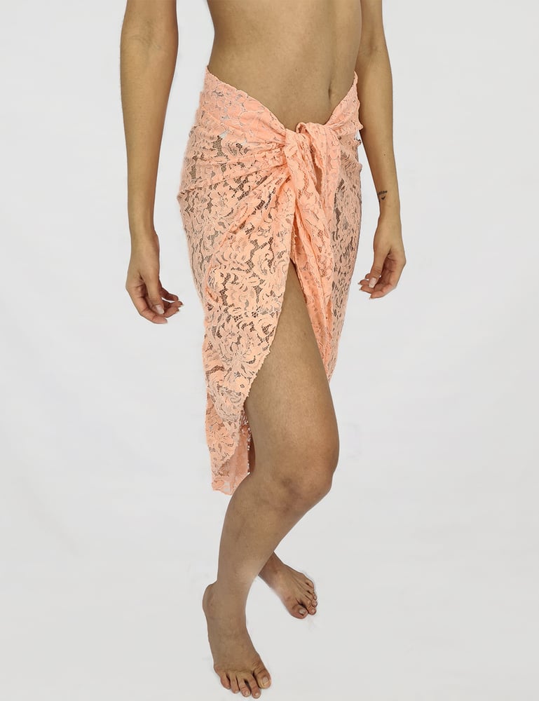 Canga Pareô em Renda Salmão