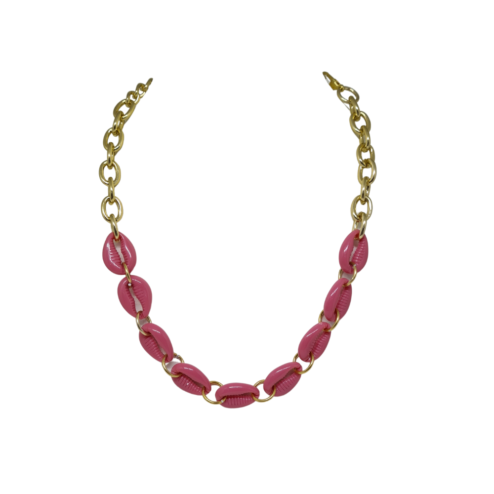 Colar Pingente Búzios Rosa