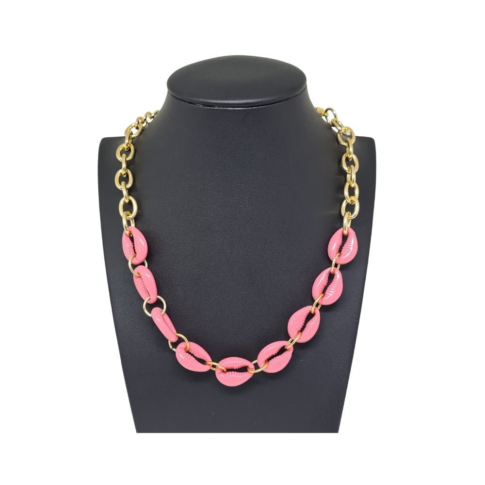 Colar Pingente Búzios Rosa