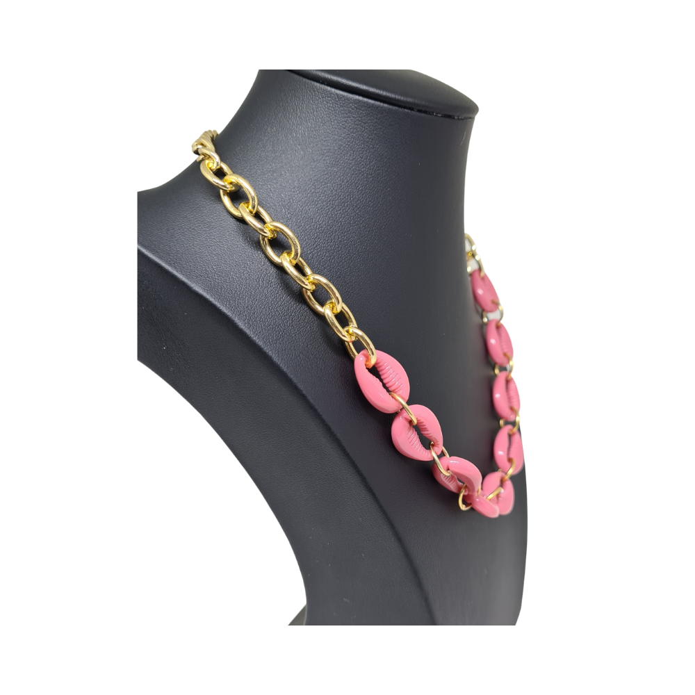 Colar Pingente Búzios Rosa