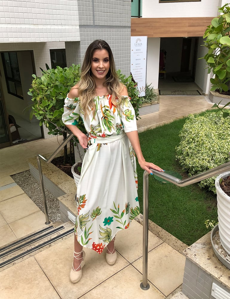 Vestido Feminino Longo Ciganinha Assimétrico