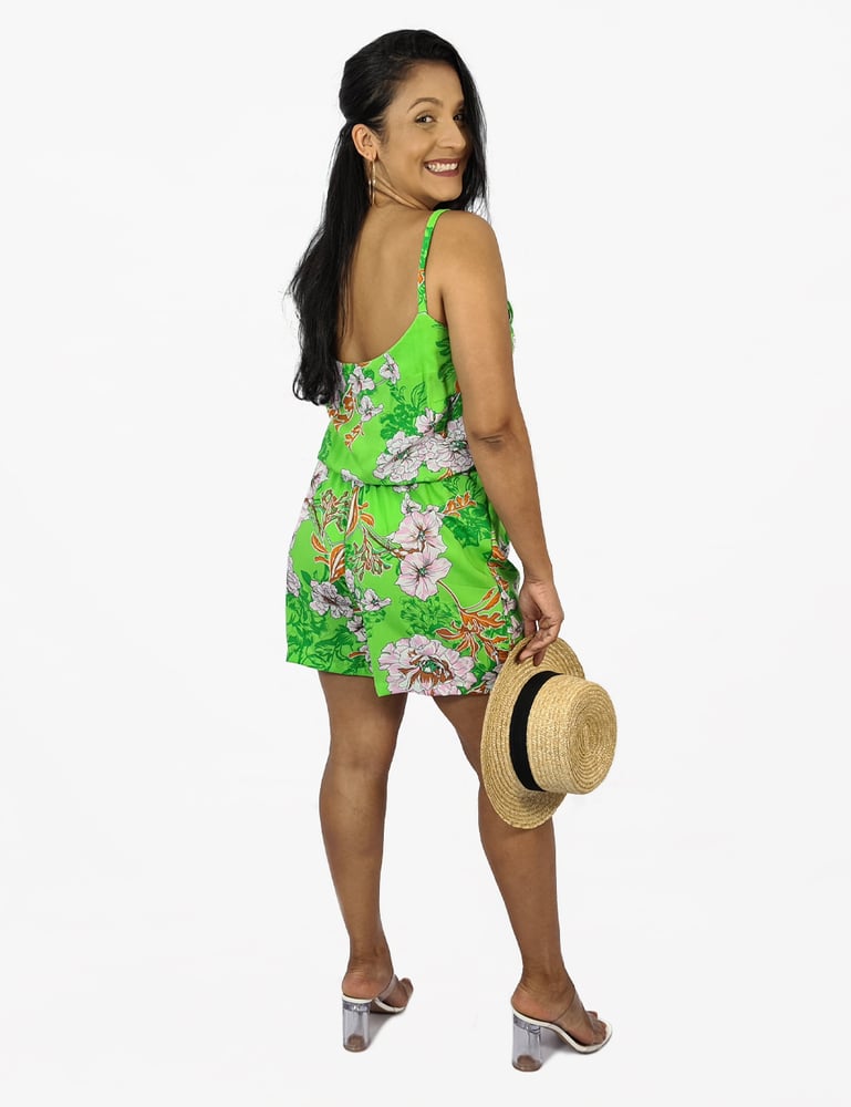 Macaquinho Floral Verde