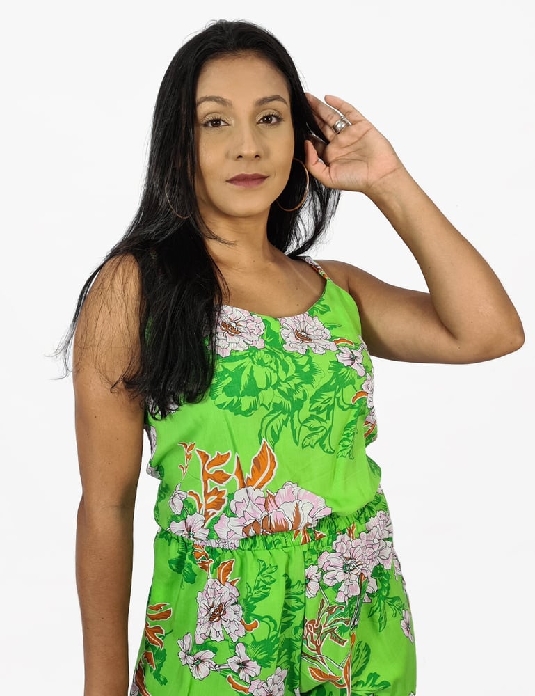 Macaquinho Floral Verde
