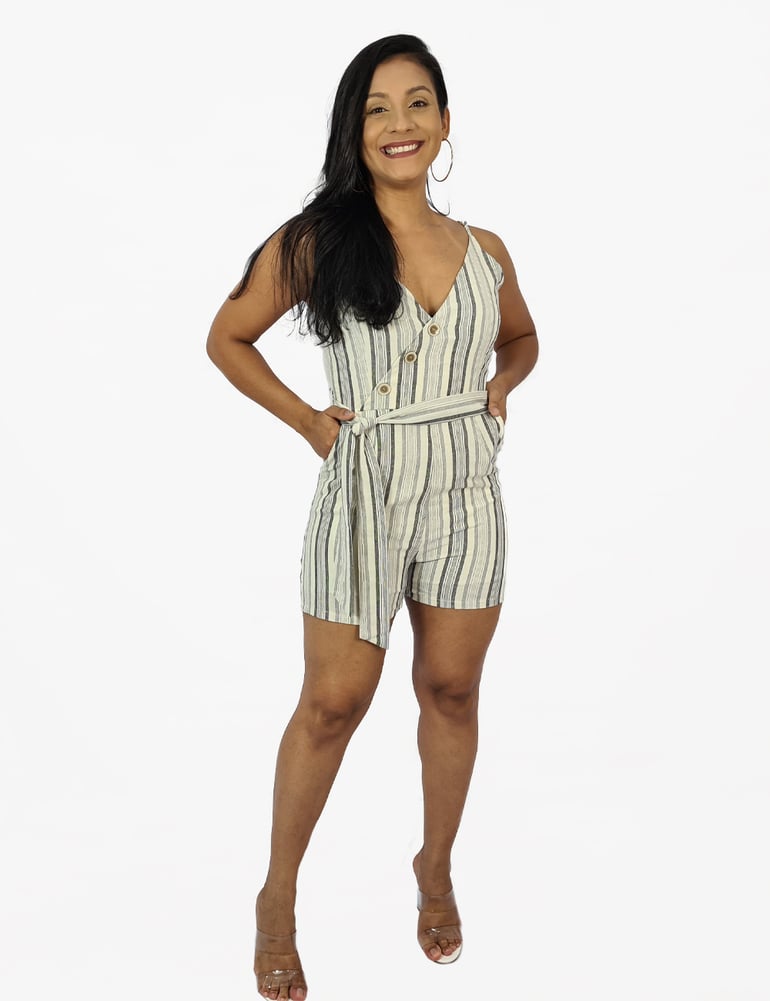 Macaquinho Feminino Listrado