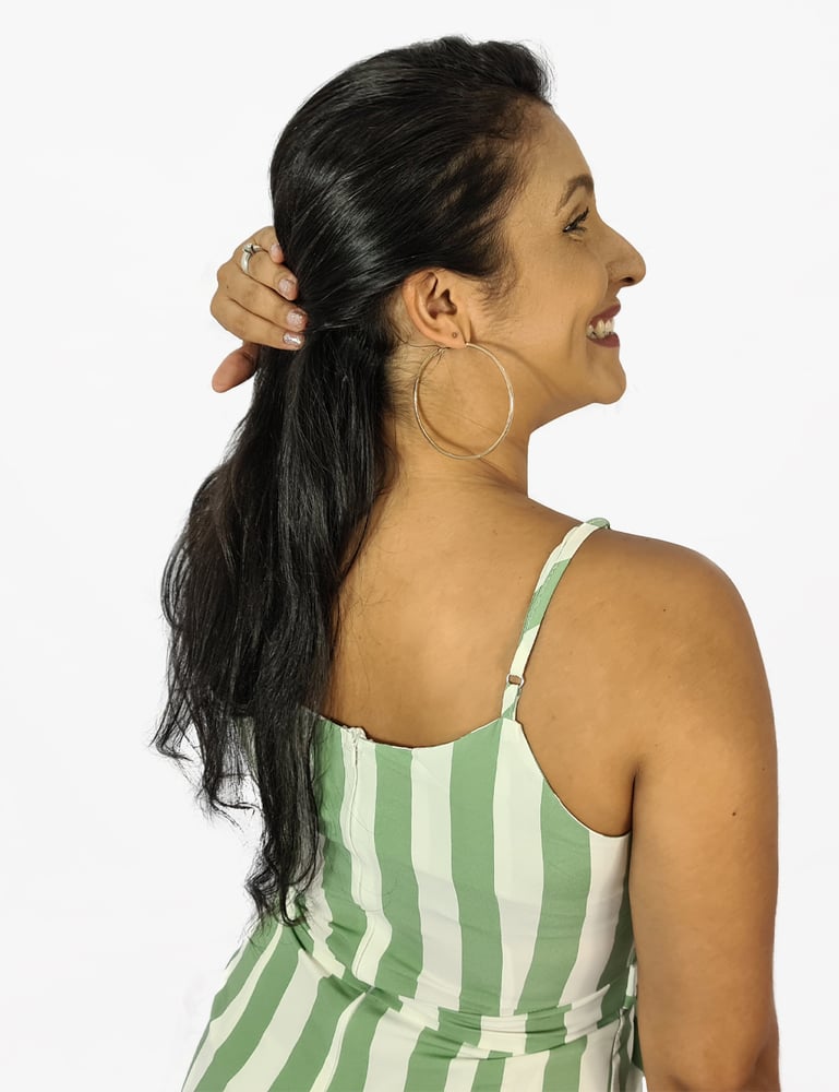 Macaquinho Feminino Listrado Verde