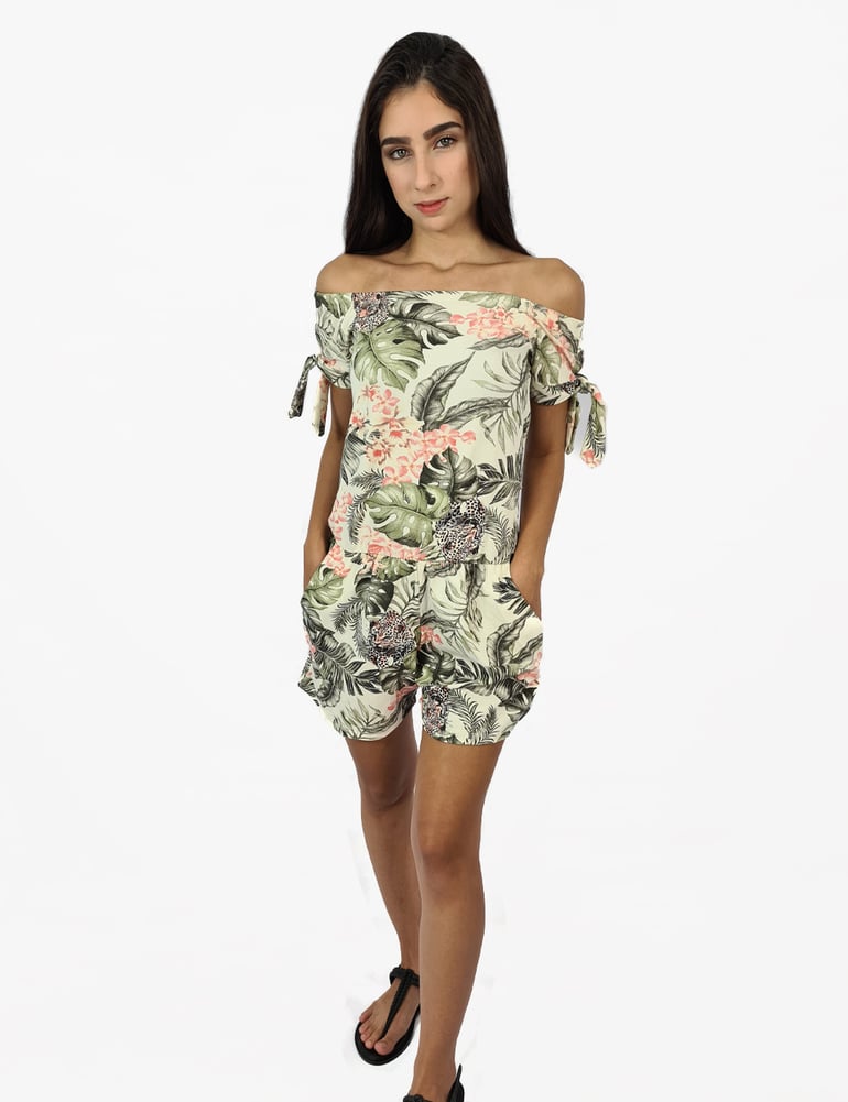 Macaquinho Feminino Floresta com Manga