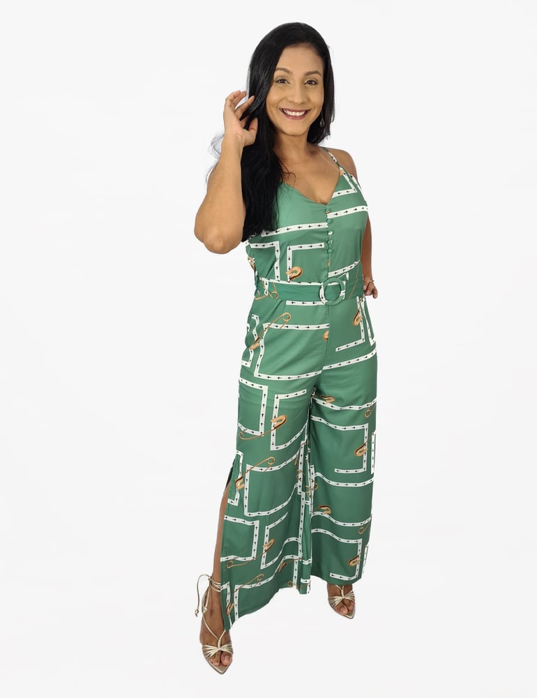 Macacão Feminino Longo Estampado