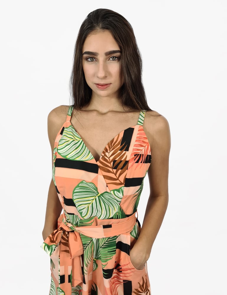 Macaquinho Salmão Estampado